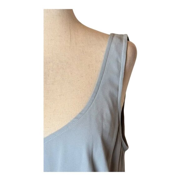 Show Me Your MuMu Dress Women Medium Steel Blue Chiffon Kendall Side Slit Maxi - Picture 6 of 10
